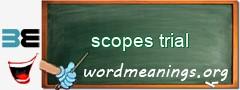 WordMeaning blackboard for scopes trial